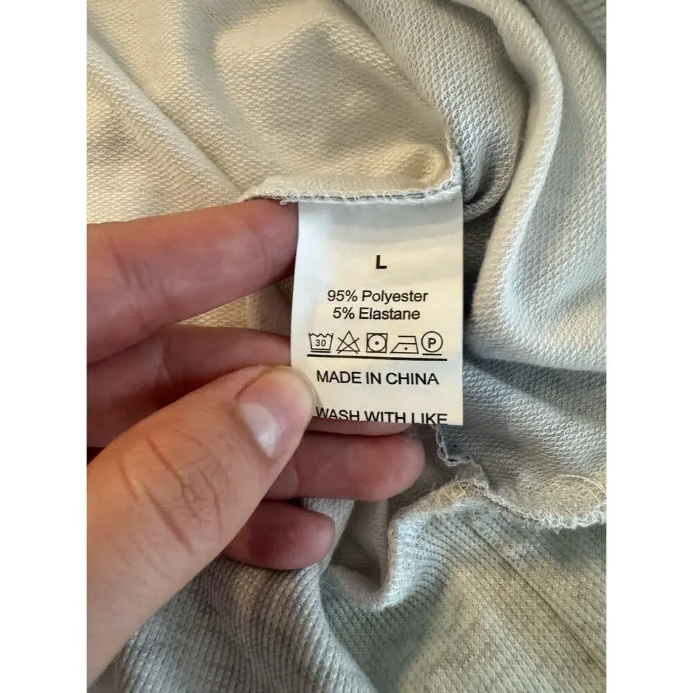Rovax Crew Neck Sweatshirt Blue New York Loose Fit Drop Shoulder Women's Large
